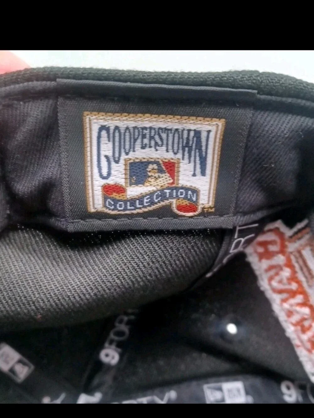 New Era Upside Down SF Giants Black 9Forty A-Frame Snapback Hat Cap Cooperstown